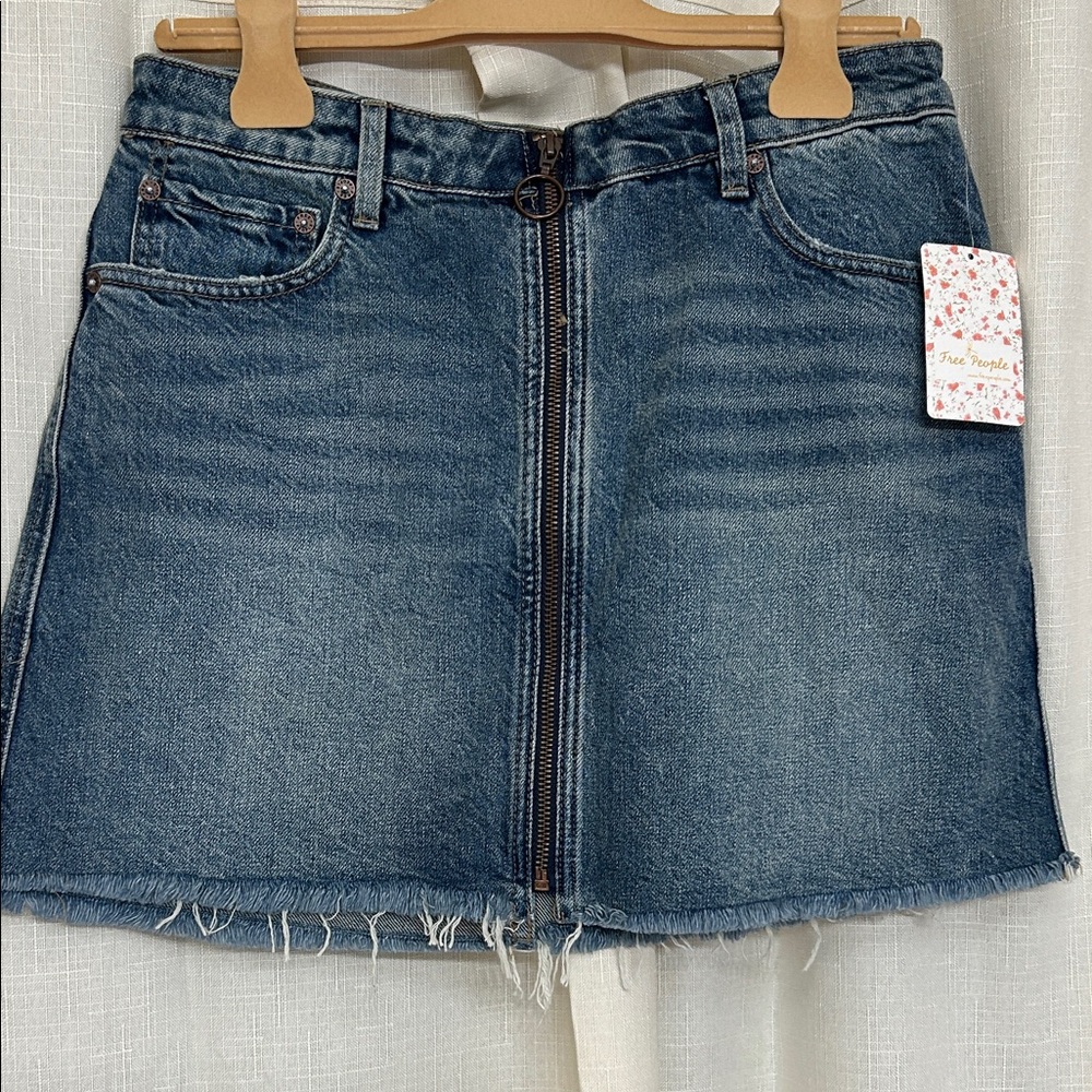 Free People Denim Blue Skirt